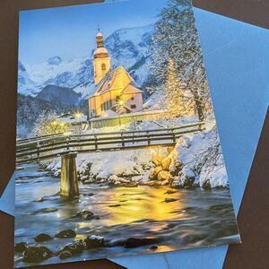 St Labre Indian School Church Ramsau Winter Christmas Blessings Greetings Card